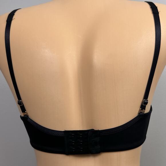 Spanx Bra La Mode Bra 32C Balconette Black Lined Underwire Lined - Picture 4 of 9